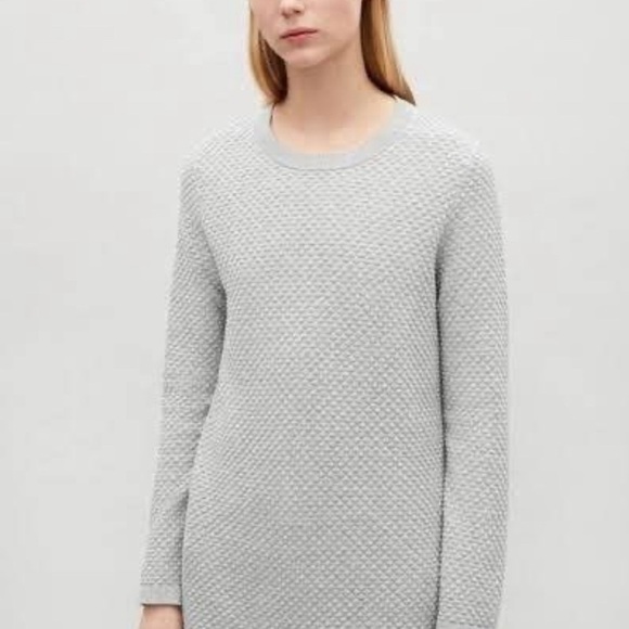 COS Sweaters - COS 100% COTTON GREY TEXTURED JUMPER, WOMENS XS